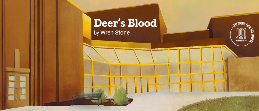Deer's Blood by Wren Stone. Illustration of Theatre Building.