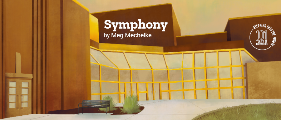 Symphony by Meg Mechelke. Illustration of Theatre Building.