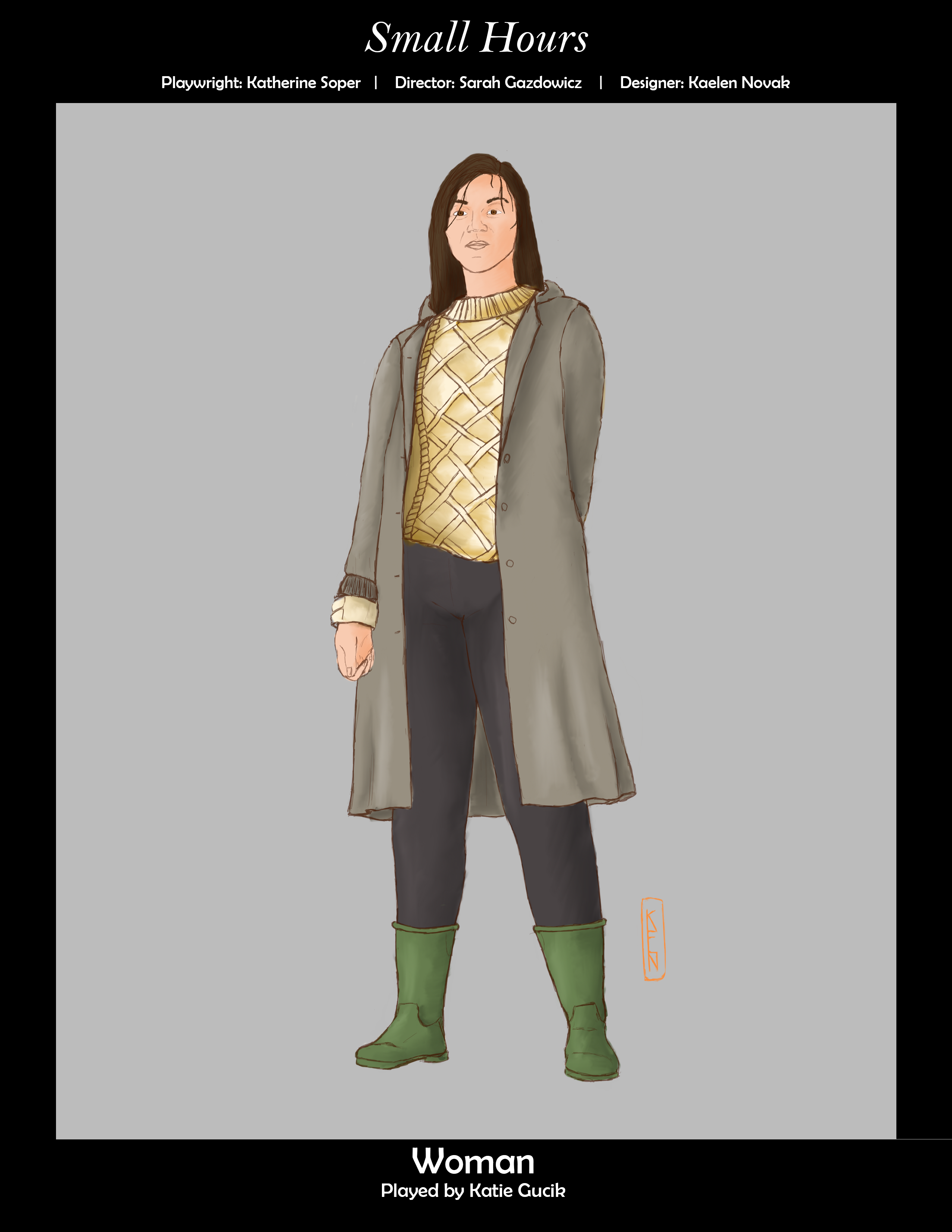 Costume rendering for small hours.