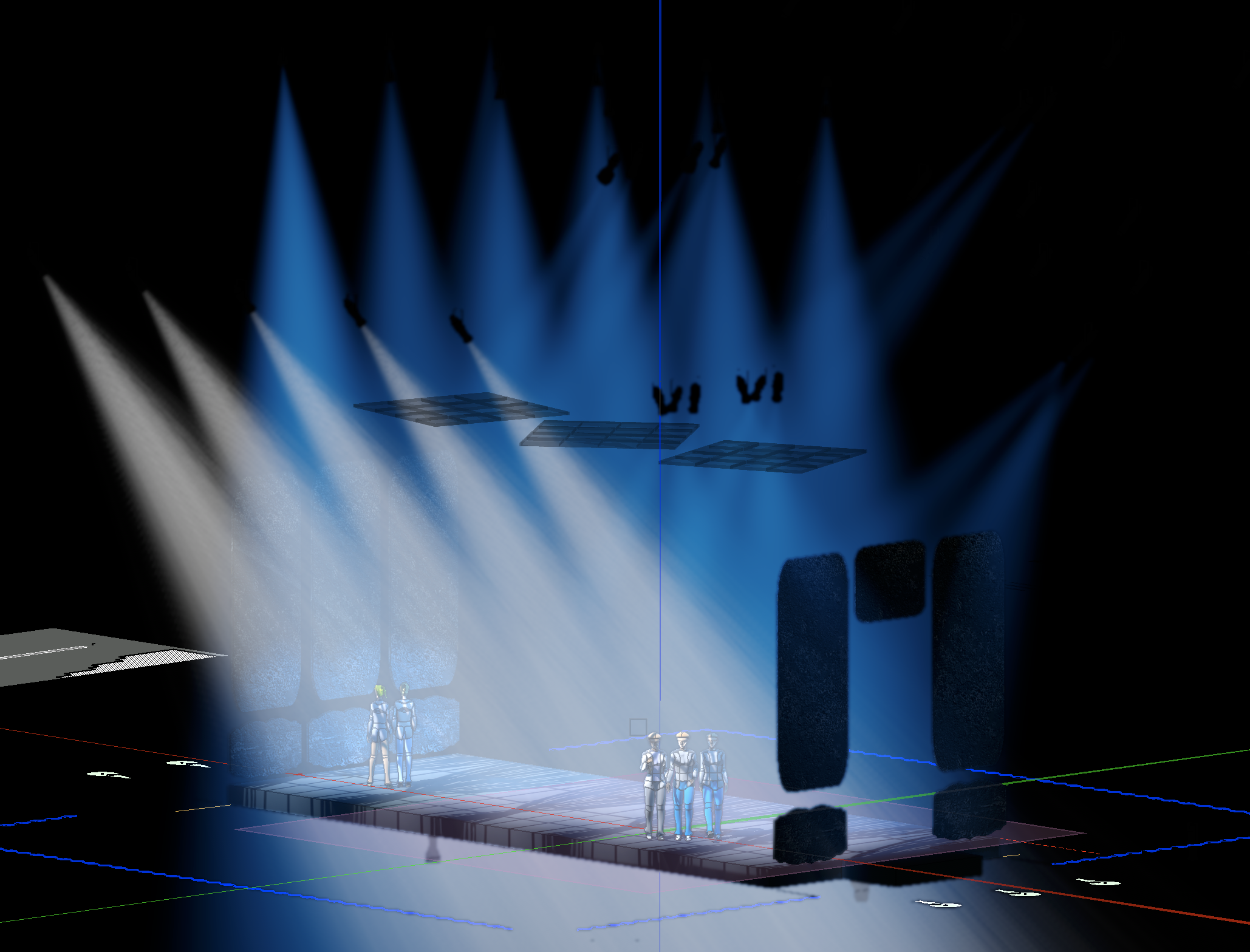 Marie Antoinette lighting design rendering by Søren Olsen