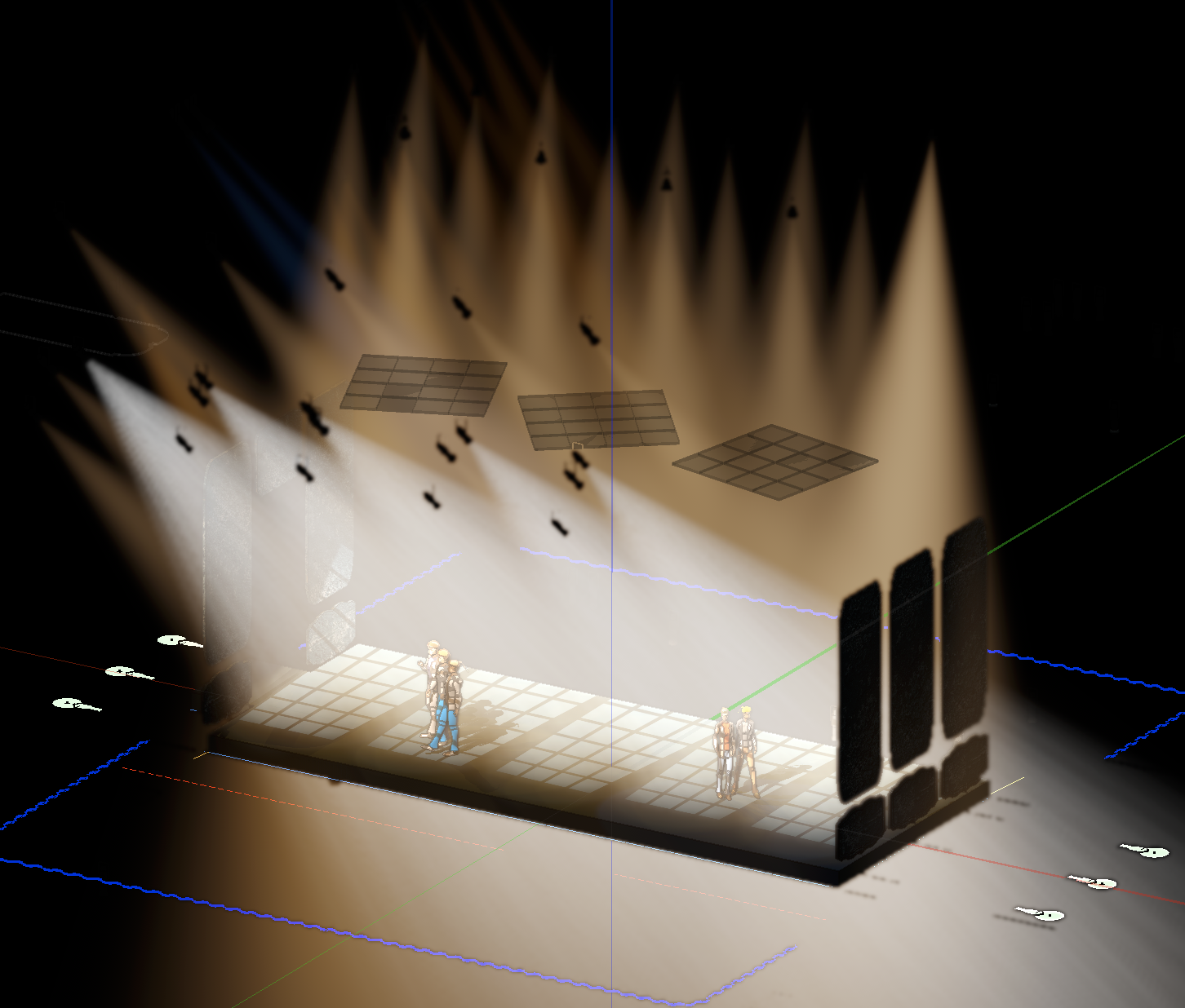 Marie Antoinette lighting design rendering by Søren Olsen