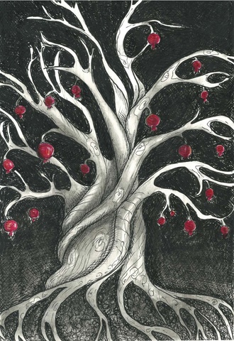 Pom Tree Illustration by Meredith Spencer