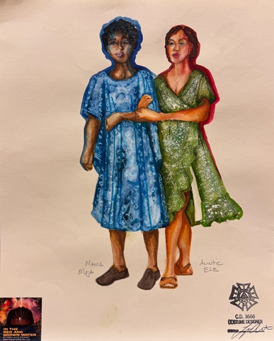 In the Red and Brown Water costume sketch of Mama Moja and Auntie Ele by Loyce Arthur