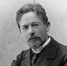 Anton Chekhov black and white headshot